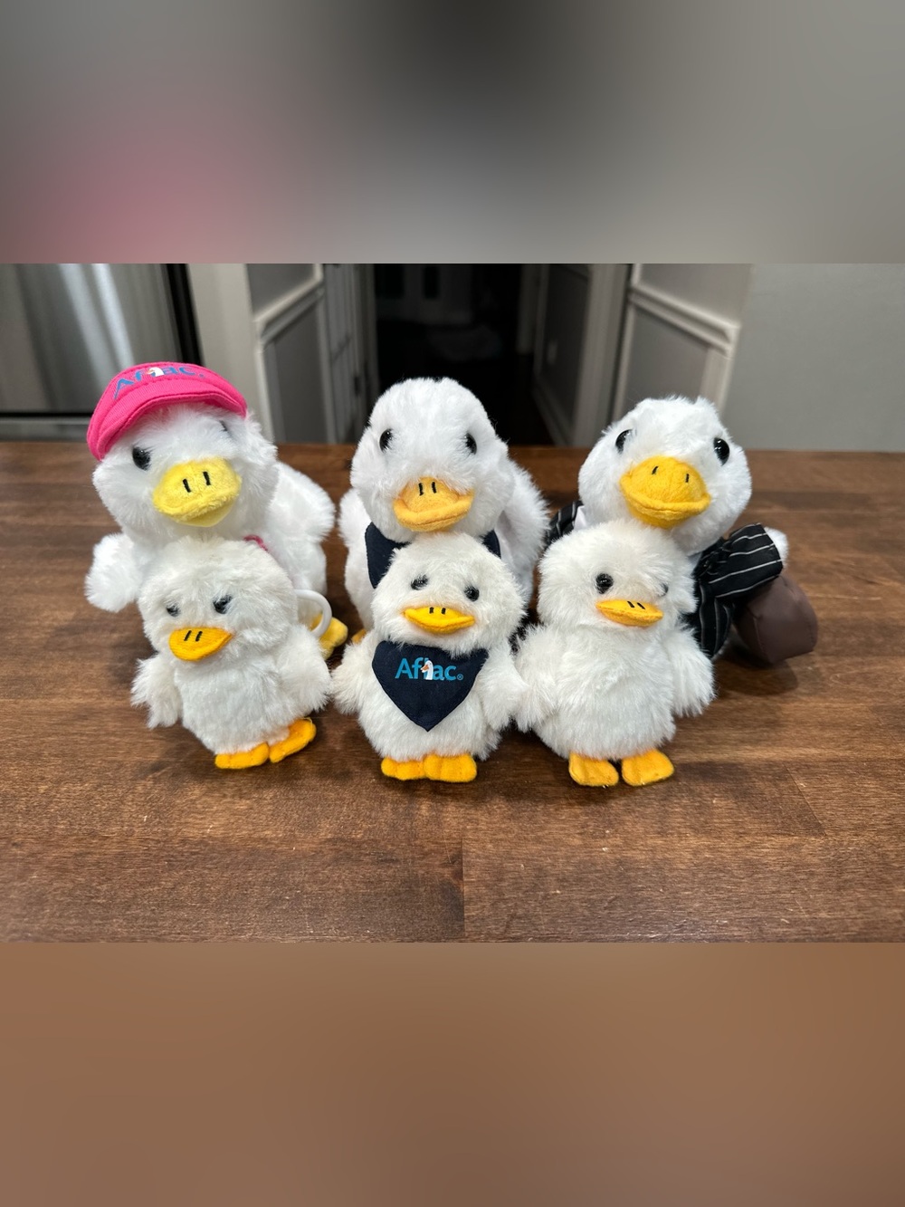 Aflac Plush Duck Lot of 6 Talking Keychain Sound Breast Cancer Briefcase